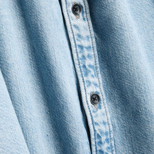 Summer Breathable Knitted Polyester/Cotton Satin Casual Anti-Wrinkle Single Button Turn-<b>down</b> Collar Full Sleeve Men's Shirt - Product Image 2