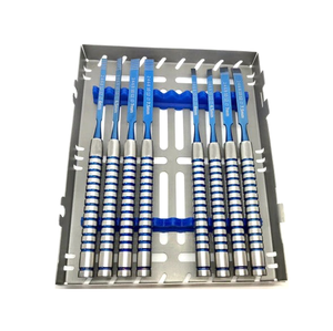 Kit de 8 instruments chirurgicaux en acier inoxydable pour la chirurgie implantaire dentaire : burins à os et osteotomes d'expansion de haute qualité - Product Image 1
