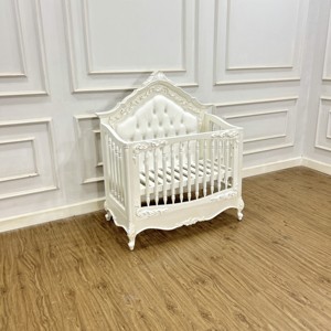 Luxury Nursery Furniture Mini Size Bed For Newborn <b>Cots</b> Made Of Mahogany Wood - Product Image 2