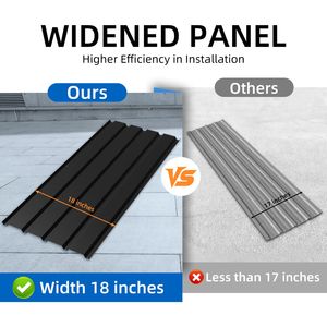 Panneaux de toiture métalliques imperméables robustes de 42,5 m de long, 20 pièces en acier galvanisé pour stockage extérieur - Product Image 3