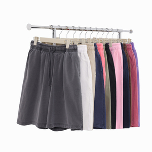 Pantalones Cortos Deportivos Casuales de Algodón Orgánico/Spandex de Alto Gramaje con Cordón Ajustable, Forro Polar Francés Transpirable y Ecológico al por Mayor - Product Image 2