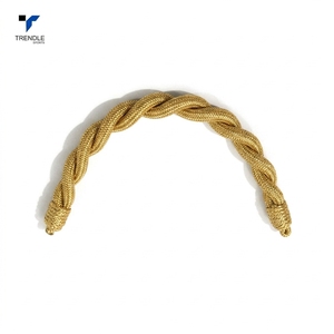 Cordón Metálico Trenzado Dorado Trendle, Cordón de 3 Hilos para Prendas de Lujo - Product Image 1