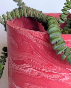 Vase de table en résine écologique - Vase de table en résine pour mariage, anniversaire et célébrations, décoration artisanale pour salon et chambre - Product Image 4