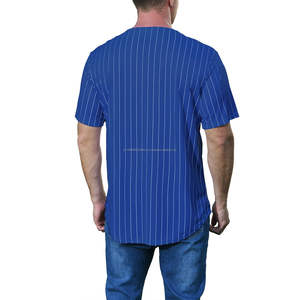 Men's 100% Polyester Baseball Jersey Solid Print Plain Casual Button Down Short Sleeves T-<b>Shirt</b> Sports Uniform S-2XL - Product Image 2