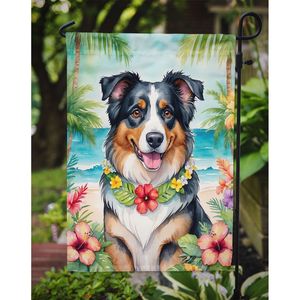 Australian Shepherd Luau <b>Garden</b> <b>Flag</b> Multicolor Decorative Yard <b>Flag</b> Banner for Patio Artwork for Flower Beds Mailbox Decor - Product Image 3