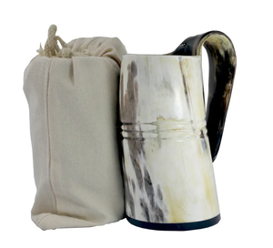 Auténtica Taza de Cuerno de Búfalo Personalizada, Taza de Cerveza Aislada y Duradera, Elegante Taza de Cuerno de Buey Hecha a Mano - Product Image 6