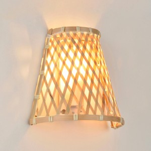 Outdoor <b>indoor</b> wall <b>light</b> sconce handmade bamboo lampshade low price sconces made in Vietnam - Product Image 6