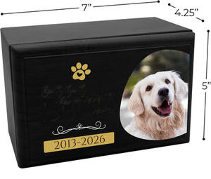 Urne funéraire en bois pour cendres d'animaux de compagnie, urnes de crémation en bois pour cendres de chats et de chiens, urnes en bois de rose à prix réduit - Product Image 2