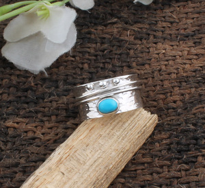 Wholesale 925 Sterling <b>Silver</b> Bezel Set Classic Multi Band Meditation Anxiety Fidget <b>Ring</b> for <b>Men</b> - Product Image 5