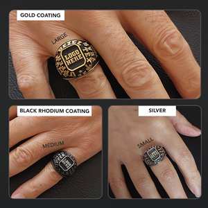 แหวนสั่งทำ BOJ รุ่น 005 สลักชื่อและโลโก้ตามต้องการ แหวนเงินแท้ 925 ชุบทอง ดีไซน์ทำมือ ราคาพิเศษ - Product Image 2