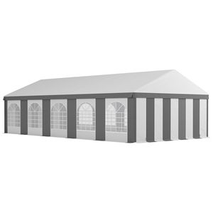 Heavy-Duty 20FT X 33FT Wedding <b>Tent</b> Outdoor Party Carport Garage Patio Gazebo <b>Canopy</b> Sidewall Gray Color Made Durable Polyester - Product Image 1