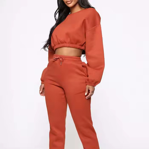 Luxury Women's Winter <b>Tie</b> <b>Dye</b> High Street Two Piece Tracksuit <b>Set</b> Knee Button Crop Top Sweatshirt Cozy Joggers Stylish Washed - Product Image 5
