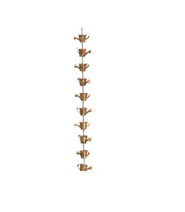 Cadena de Lluvia de Hierro Hecha a Mano para Drenaje Decorativo de Agua en Jardines, Casas y Patios Durante el Clima Lluvioso - Product Image 4