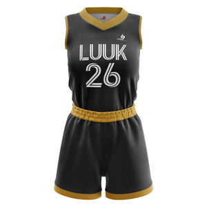 Conjunto de Pantalones Cortos y Camiseta de Baloncesto Personalizados para Mujer, Ropa Deportiva de Alto Rendimiento, Secado Rápido, Absorción de Humedad, Venta al Por Mayor, Fabricante OEM - Product Image 1