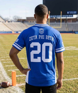 Jersey de la Hermandad Zeta Phi Beta de Micah Corporation - Ropa Griega de Malla Azul Rey - Product Image 3