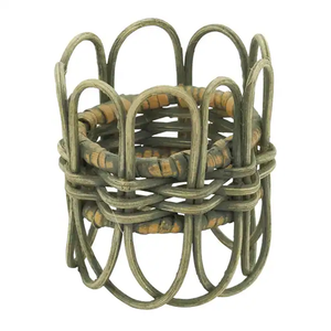 Porte-serviettes en rotin fait main, décoration de table moderne, accessoire de salle à manger unique, idée cadeau à prix bas - Product Image 5