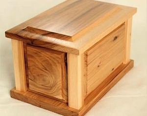 Urne rectangulaire en bois de cèdre, fabrication artisanale, écologique, moderne, qualité supérieure, idéale pour les cadeaux de déménagement et d'anniversaire, directement de l'usine - Product Image 2