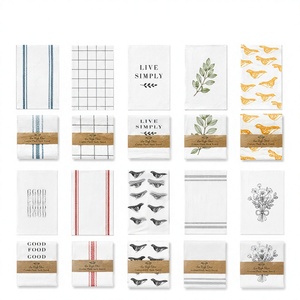 Serviettes de table en toile de sac à farine pour broderie, monogramme personnalisé, serviettes de dîner en lin pour mariage, torchons en vrac - Product Image 1