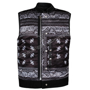 Gilet de motard unique en cuir lisse et perforé, sans manches, vêtement d'extérieur tendance pour homme, idéal pour les voyages, grandes tailles - Product Image 5