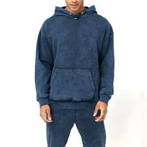 Conjunto Deportivo para Hombre, Color Sólido, con Capucha, Manga Larga, Corte Holgado, Sudadera y Pantalones de Algodón, para Otoño - Product Image 2