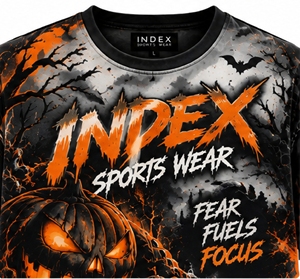 INDEX Men's Halloween <b>Pumpkin</b> Printed <b>T</b>-<b>Shirt</b> Short Sleeve O-Neck Street Style Regular Fit With Bats And Orange Design - Product Image 5