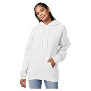 Sudadera con capucha blanca lisa para hombre, estilo casual, con bolsillo frontal - Product Image 5