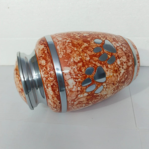 Pet Urn Marble Style Urn With Golden Paw Design for Ashes Memorial for Dogs and <b>Cats</b> Ashes Urn - Product Image 3