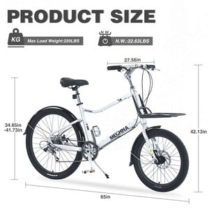 Bicicletta Cargo con Telaio in Lega di Alluminio a 7 Velocità, 26 Pollici, Disponibile in Diversi Colori per Donne e Uomini - Product Image 2