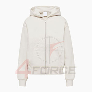 Sudadera con Capucha y Cremallera para Mujer, Corte Moderno, 465 GSM, Mezcla de Algodón, Estilo Urbano, Fabricante OEM, Etiqueta Privada Personalizada - Product Image 4