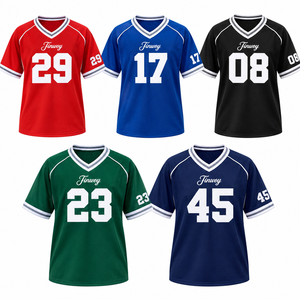 Custom <b>Chocolate</b> Brown <b>Football</b> Jersey V-Neck Mesh Breathable Team Practice Shirt Vintage Short Sleeve Hip Hop Streetwear Men - Product Image 6