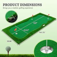 Grand tapis d'entraînement de golf professionnel d'intérieur/extérieur de 12 x 5 pieds, modèle D0100XU8EDA, pour l'entraînement du swing et du putting green
