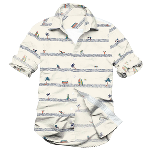 Chemises à motif de feuille de palmier assorties à la tenue de plage d'été hawaïenne - Product Image 4