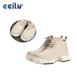 Ccilu Coffee Casual Elegance Waterproof Anti-Slip Arch Support TPU Closed Toe XpreSole Pantoo High <b>Top</b> Shoes Spring Autumn - Product Image 1