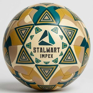 Balón de Fútbol Cosido a Máquina con Logotipo de Stalwart Impex, Diseño de Patrón de Circuito, Alta Retención de Aire, Duradero para Uso en Interiores/Exteriores, Bolsa de Malla - Product Image 2