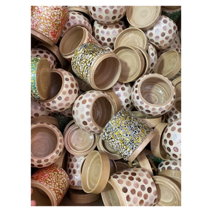 Luxury Handmade Mother of Pearl Bamboo <b>Jar</b> from Vietnam for Decorative Storage and Premium Gift Ideas - Product Image 6