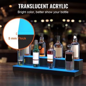 Mensola Espositiva a 2 Livelli per Bottiglie di Liquori con Illuminazione LED da 30 Pollici, Controllo Remoto RF e App, 7 Colori Statici, Mensole da Parete Illuminate per Bar Domestico - Product Image 3