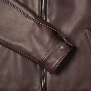 <b>Plush</b> Leather Jacket Men's European Jacket Youth Motorwear Color Matching <b>Large</b> New Fashion Leather Clothes - Product Image 6