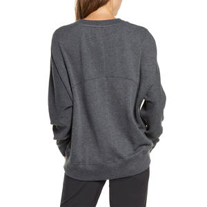 Venta al por mayor de las mujeres de manga larga de algodón en blanco liso Top Pullover Oversized Custom Hoodie Set Womens Hoodies Sudaderas - Product Image 5