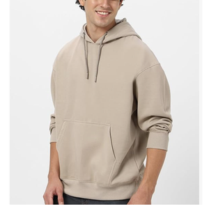 Sweat à capuche pour homme de qualité supérieure, 100% coton, surdimensionné, style streetwear, épaules tombantes, personnalisé, vintage, pull à capuche pour homme - Product Image 1