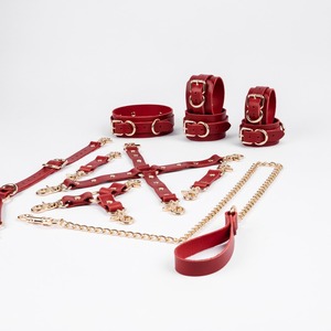 Deluxe Genuine Leather Restraints 11Pcs Kit Custom Private Label <b>Bondage</b> Fetish <b>Sets</b> Factory Supplier RTTS-0034 - Product Image 6