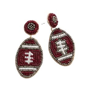 Pendientes Colgantes de Plata con Diseño Floral Intrincado Hecho a Mano con Cuentas para Mujeres Aficionadas al Béisbol, Ideales para el Día del Partido y Fiestas al Aire Libre - Product Image 5