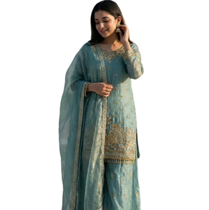 <b>Book</b> Now Latest New Design Winter Evening Party Special High Quality Pure Silk Fabric Salwar Kameez Faux Fur Lining Customized - Product Image 1