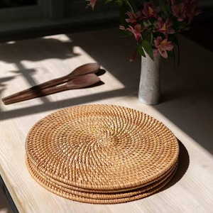 Fabricant vietnamien de sets de table en rotin naturel, tapis de table ronds tissés, vente en gros, approvisionnement en vrac - Product Image 3