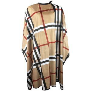 Cape de Coiffure Professionnelle pour Salon de Barbier, Imperméable en Polyester, Impression par Sublimation Personnalisée, Fermeture au Cou - Product Image 1