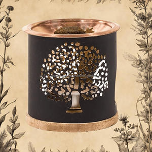 Quemador de Incienso de Cobre Hecho a Mano, Diseño Árbol de la Vida, Decoración para Otoño, Verano y Primavera, Uso en Altar, Rituales, Caja Aromática - Product Image 3