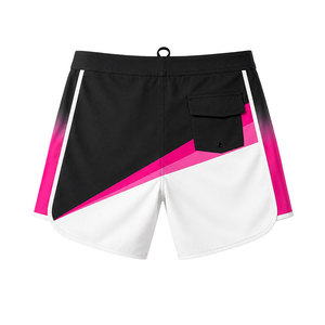 Custom Pink Gradient Men <b>Surf</b> Board Shorts Quick Dry Swim Trunks Sublimation Printed Beach Water Sports Shorts OEM ODM Supplier - Product Image 3