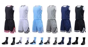 Custom Sublimated Basketball Uniform Set Sleeveless Tank Top And Shorts Geometric Print Moisture Wicking Unisex Adult <b>Athletic</b> - Product Image 3