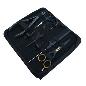 Nuevo Set de Herramientas para Extensiones de Cabello de Salón: Alicates Planos de 7 Pulgadas, Gancho para Cabello, Set de Dedos Separadores, Agujas Curvas y Peine de Cola - Product Image 1