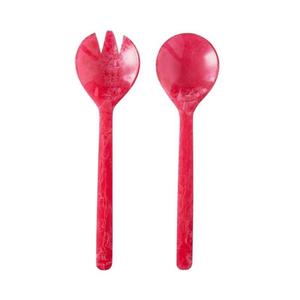 Ensemble de cuillères à salade en résine, design de manche personnalisé, couleur au choix, ustensiles de cuisine de qualité supérieure, compatibles micro-ondes, pour restaurant, hôtel - Product Image 3