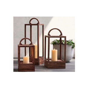 Farol de Madera para Decoración de Bodas, Interiores de Estilo Rústico, Espacios Acogedores y Celebraciones Festivas - Product Image 2
